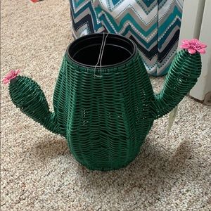 Cactus wicker planter